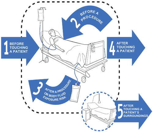 5 Moments for Hand Hygiene poster